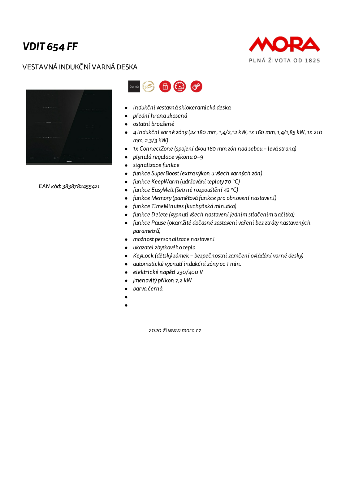 Mora VDIT654FF Product sheet