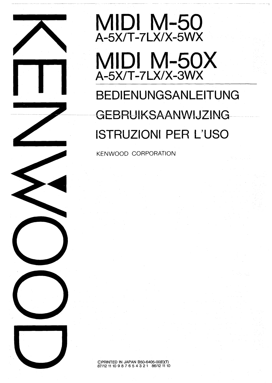 Kenwood MIDI-M-50 Owners Manual