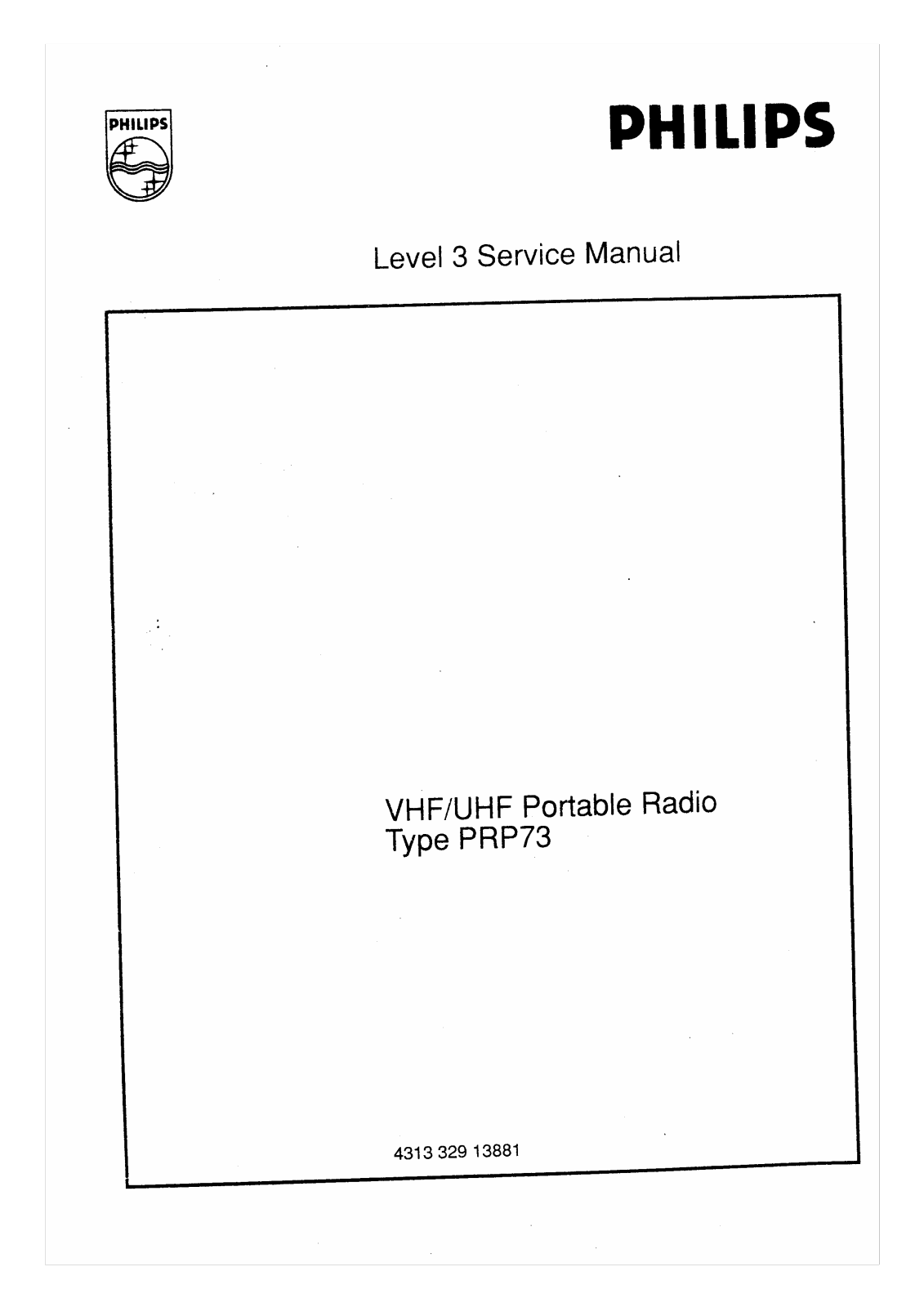 Philips PRP73 Service Manual