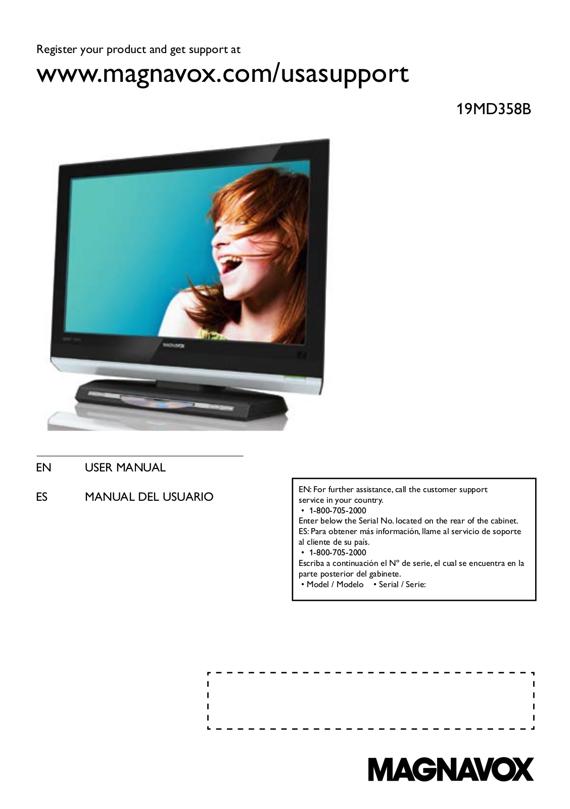 Magnavox 19MD358B User Manual