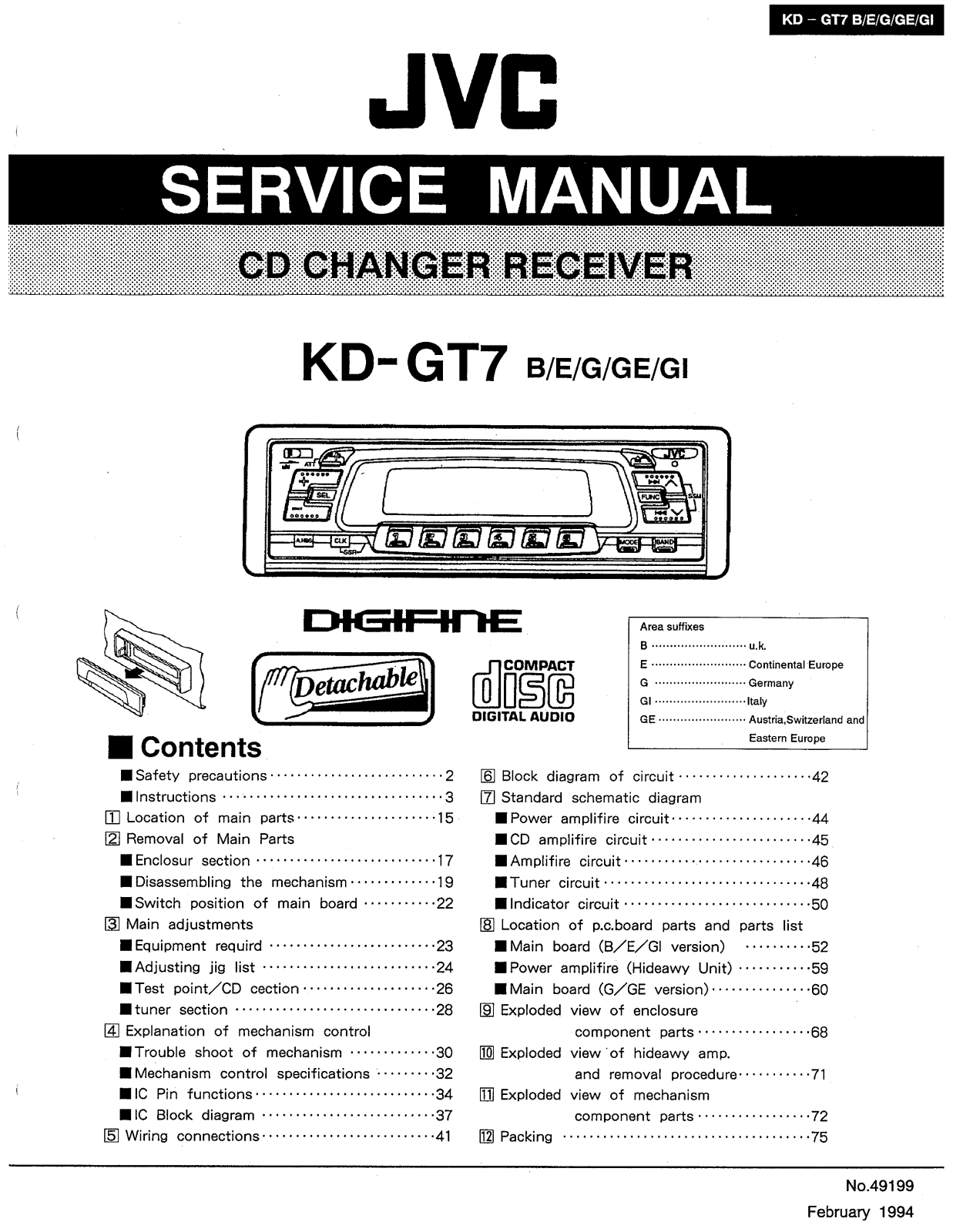 Jvc KD-GT7 Service Manual