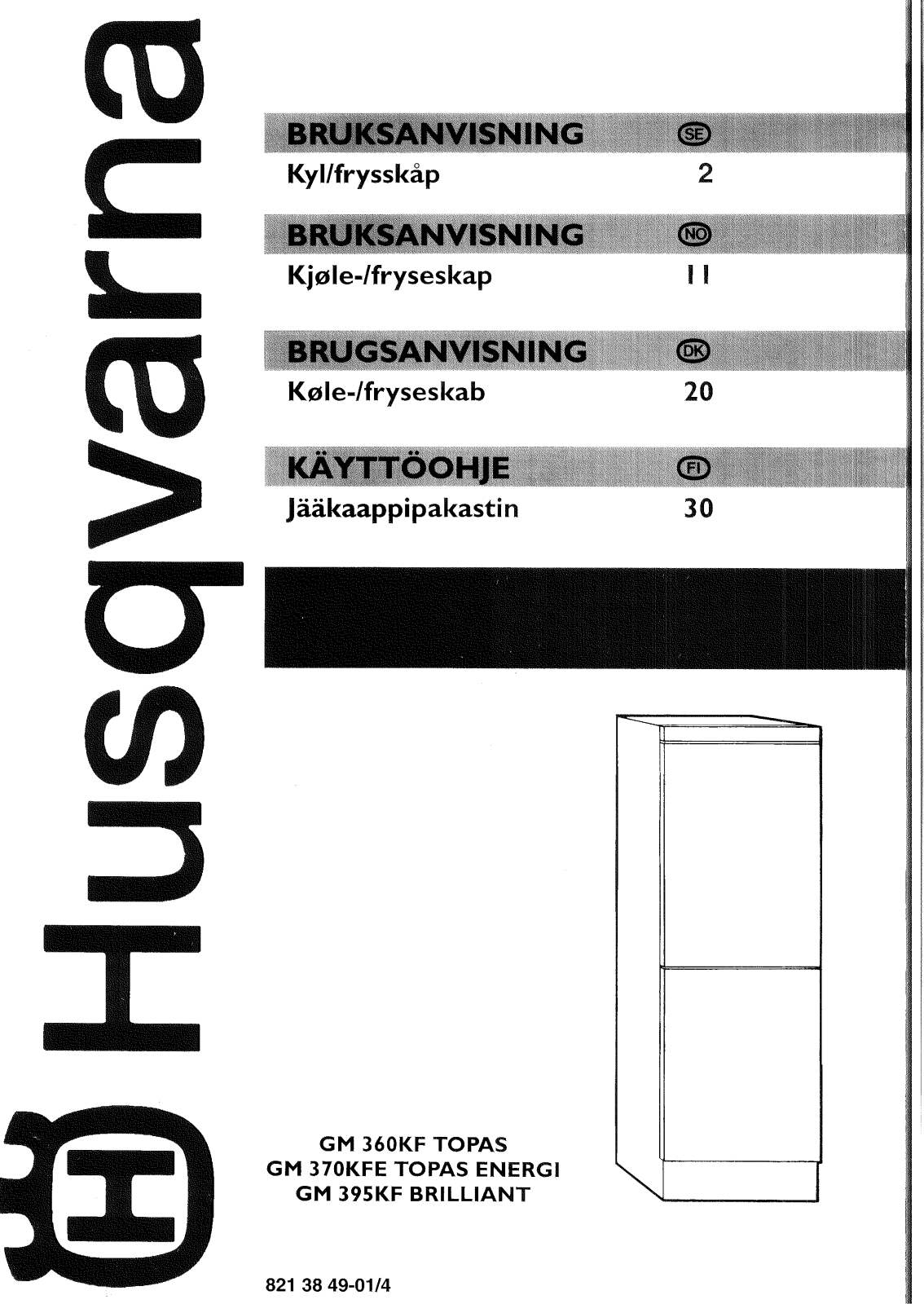 Husqvarna GM360KF, GM370KFE, GM395KF Manual