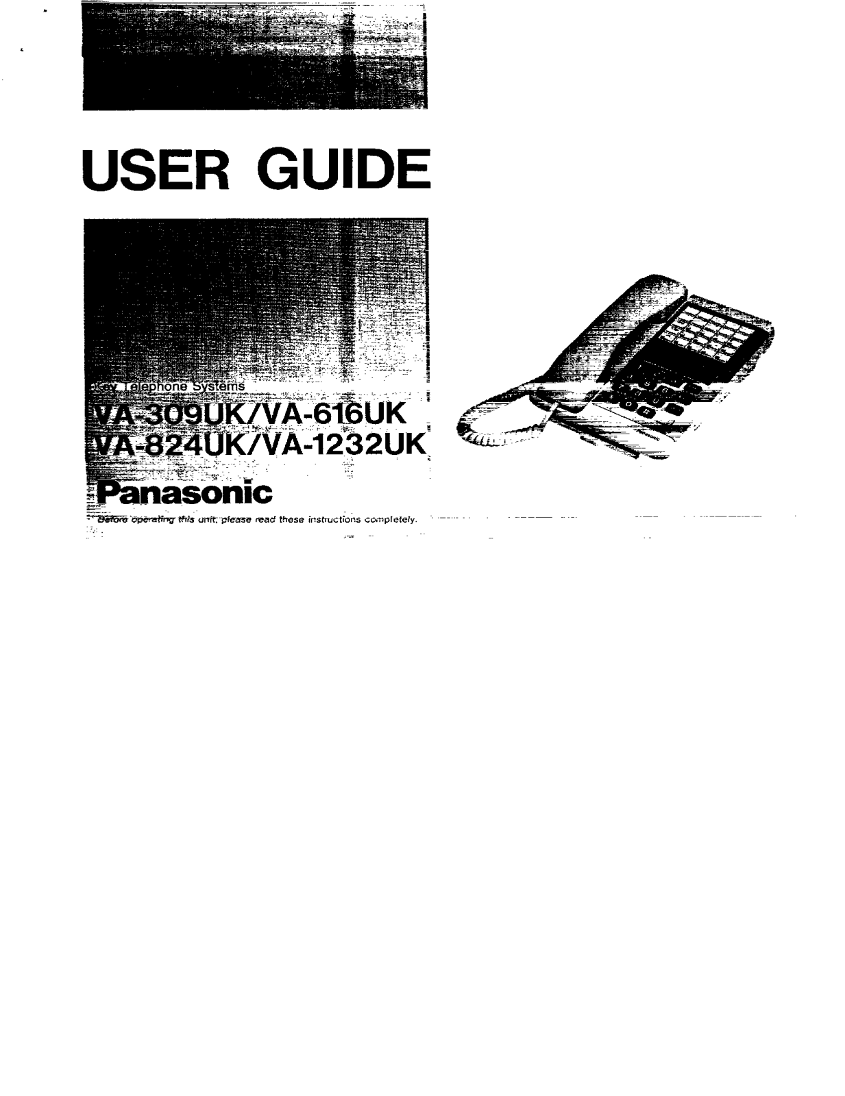 Panasonic VA-309UK User Manual