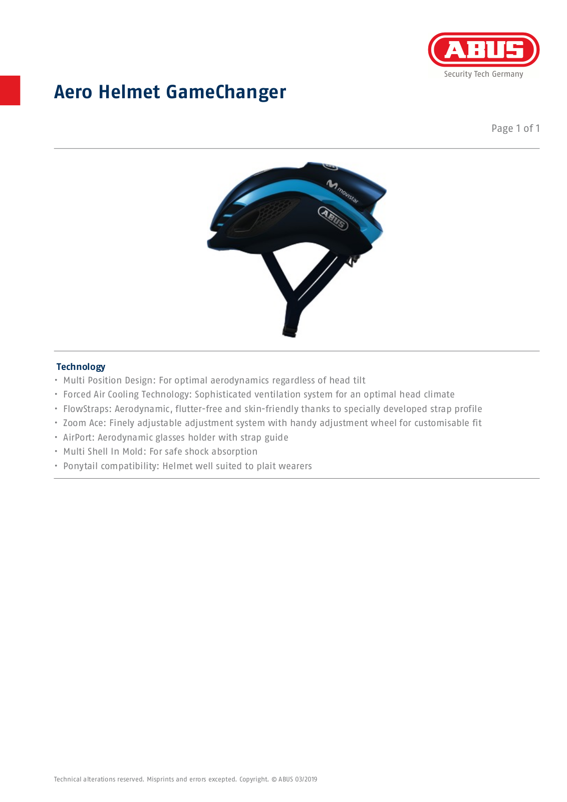 ABUS Aero Helmet GameChanger Service Manual