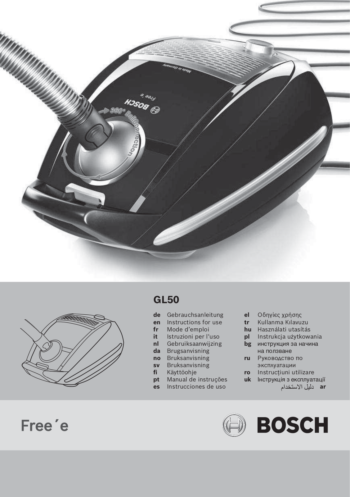 Bosch BSGL 52231 User manual