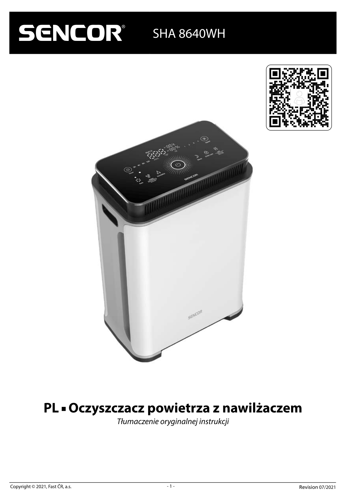 SENCOR SHA 8640WH User guide - ManualMachine.com
