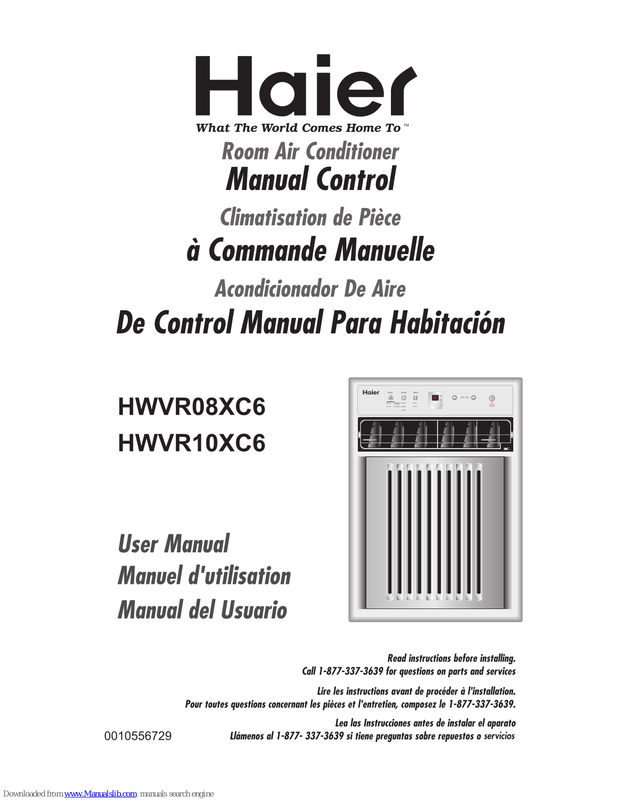 Haier HWVR08XC6, HWVR10XC6 User Manual