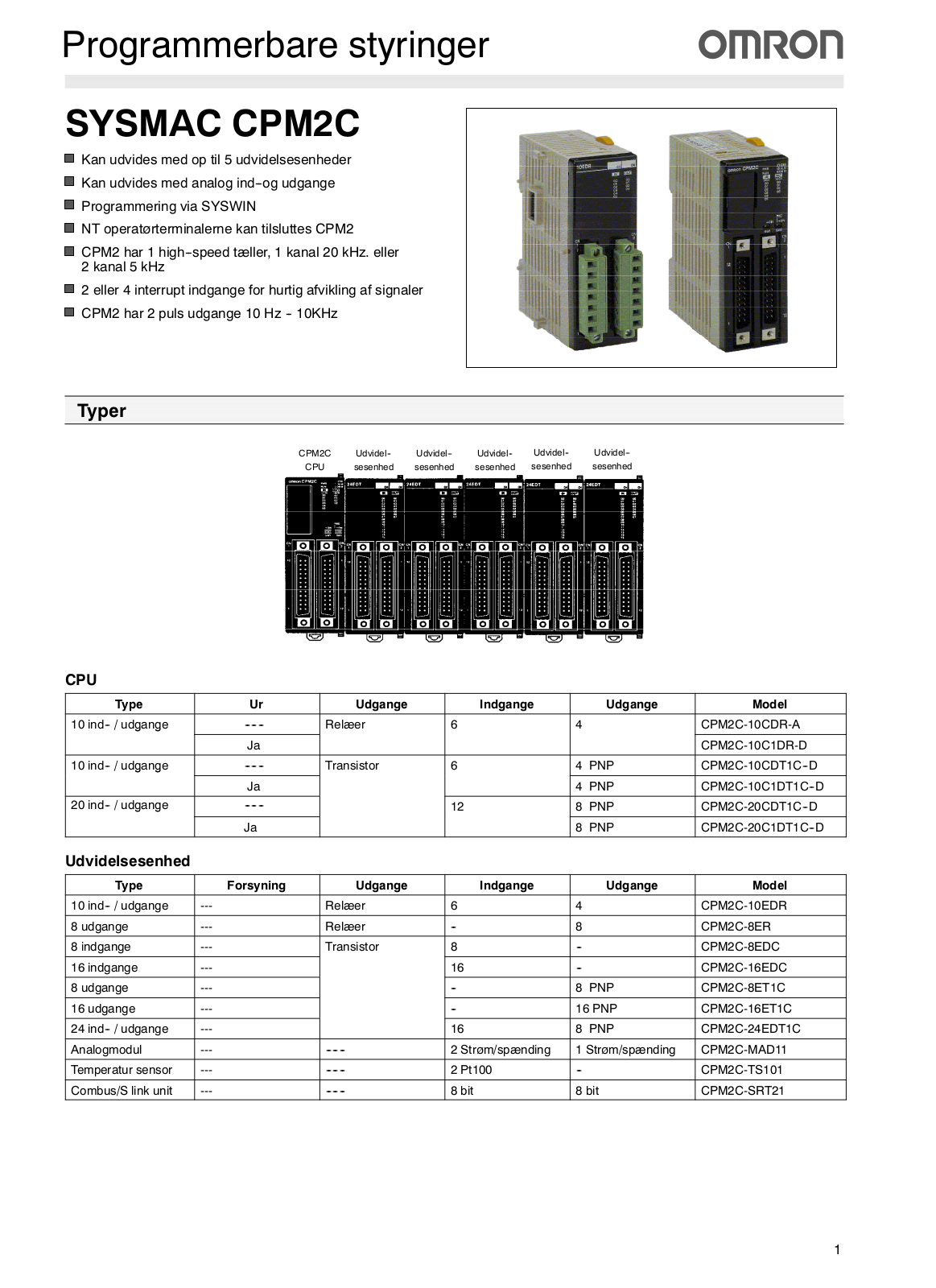 Omron CPM2C DATASHEET