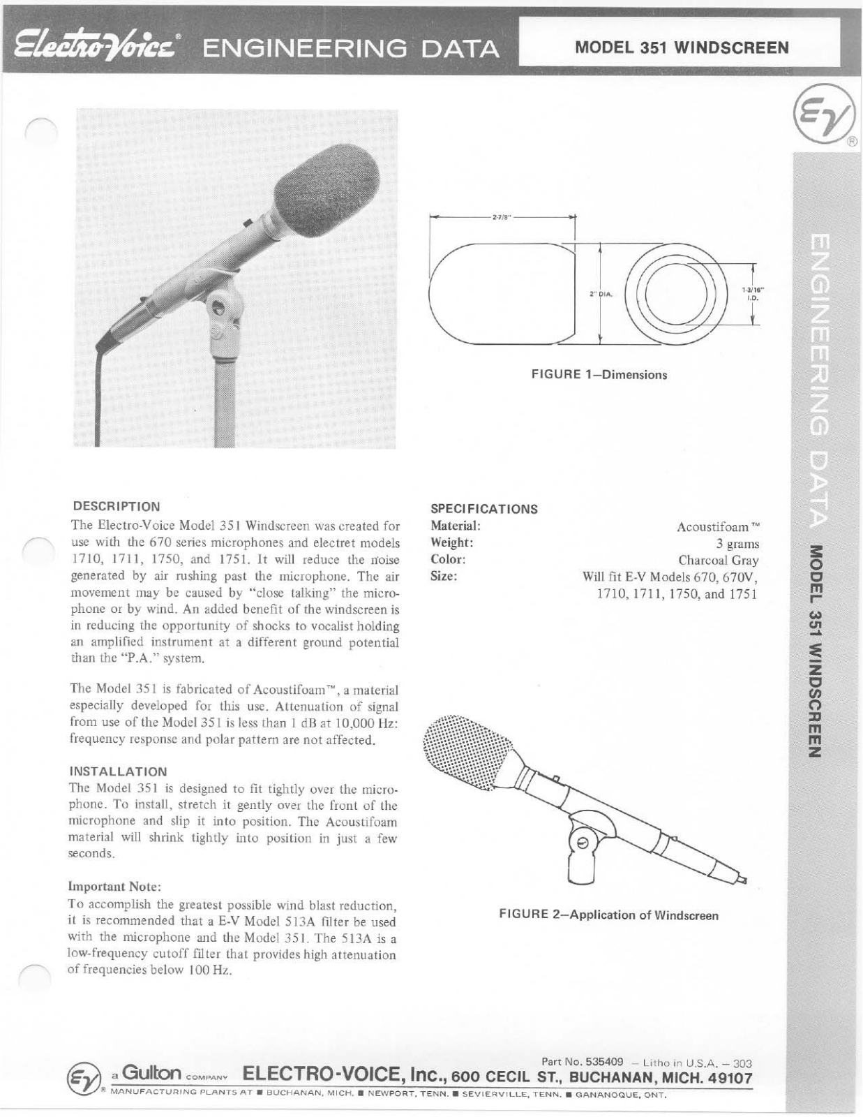 Electro-voice 351 User Manual