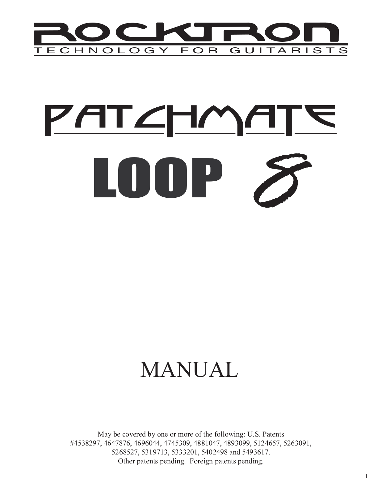 Rocktron Patchmate Loop 8 User Manual