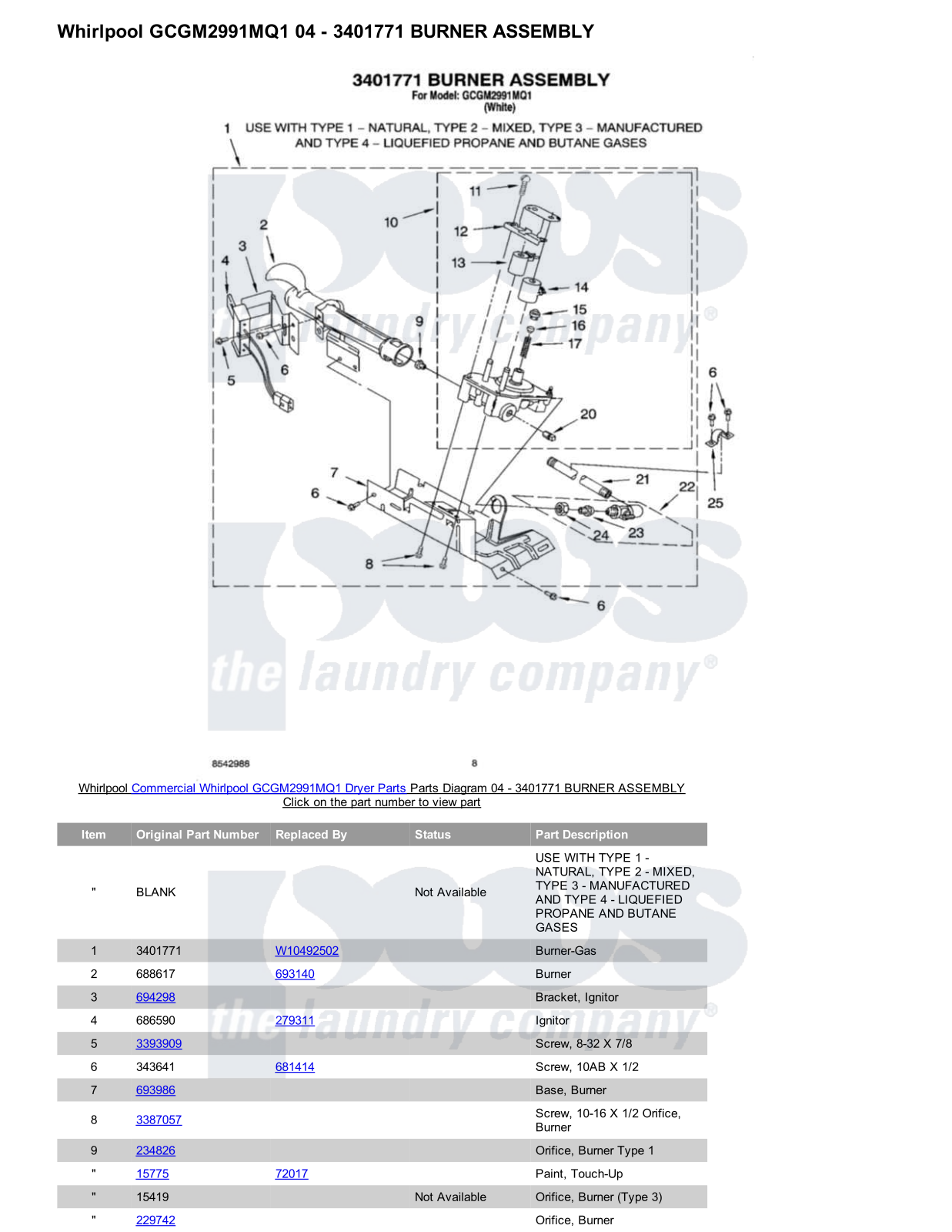 Whirlpool GCGM2991MQ1 Parts Diagram