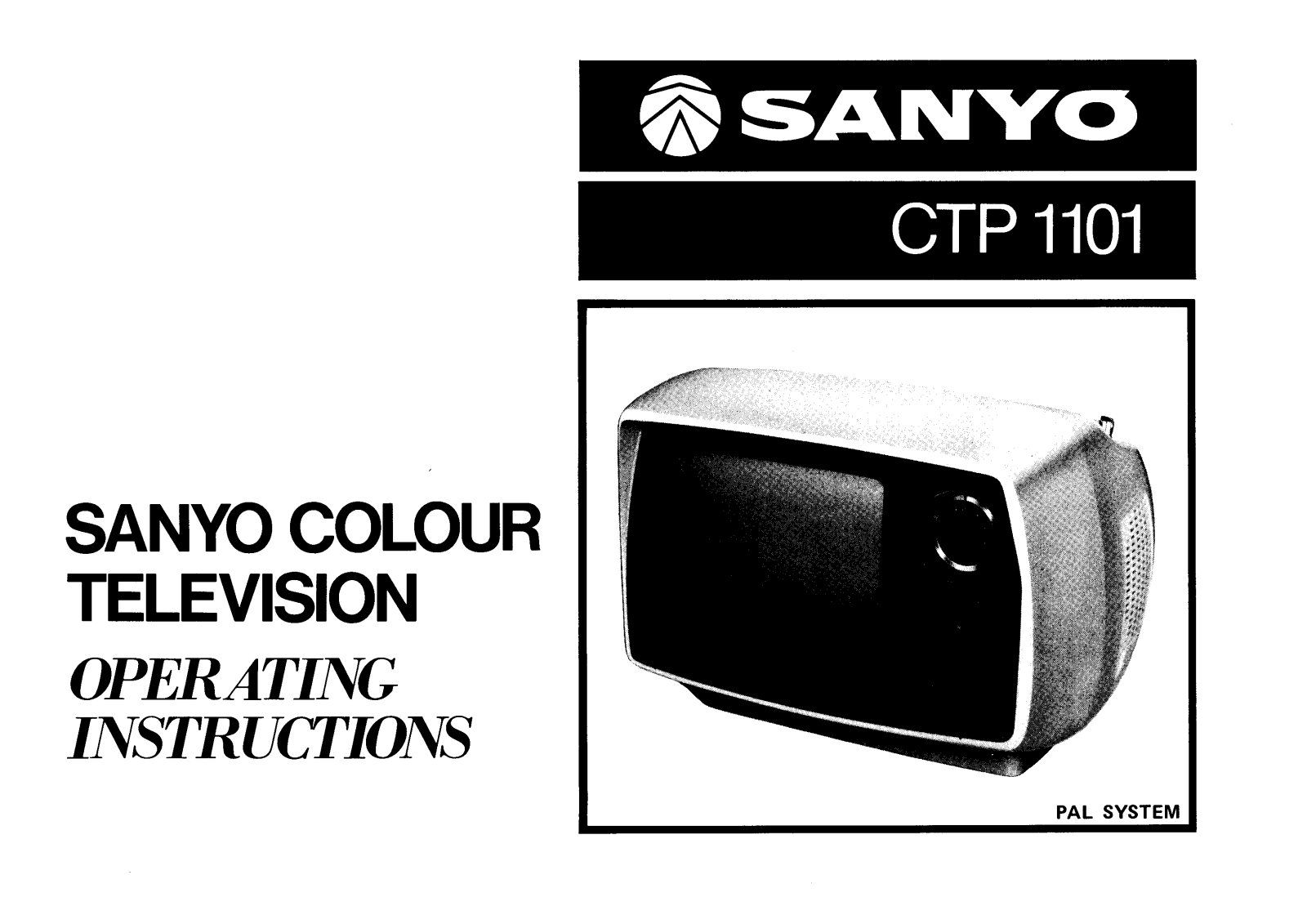 Sanyo CTP 1101 Instruction Manual