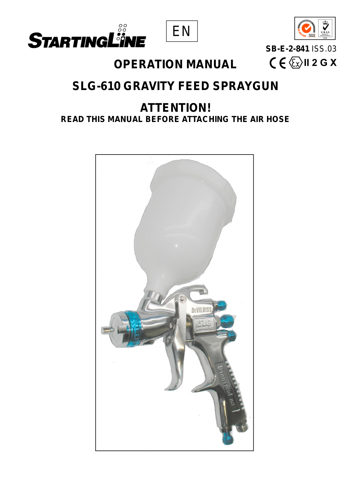 StartingLine SLG-610 Operation Manual