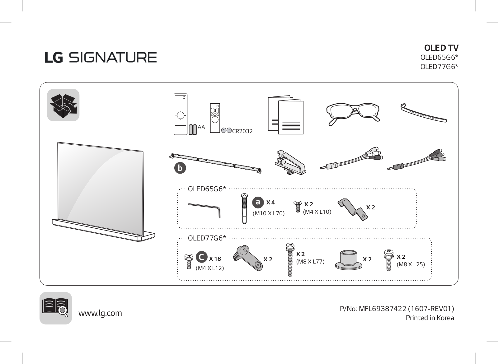 LG OLED77G6V, OLED65G6V Owner’s Manual