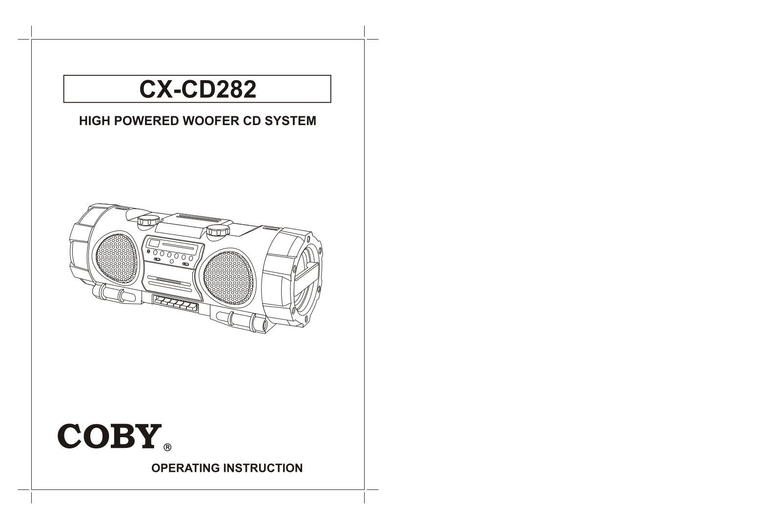 DeWalt CX-CD282 User Manual