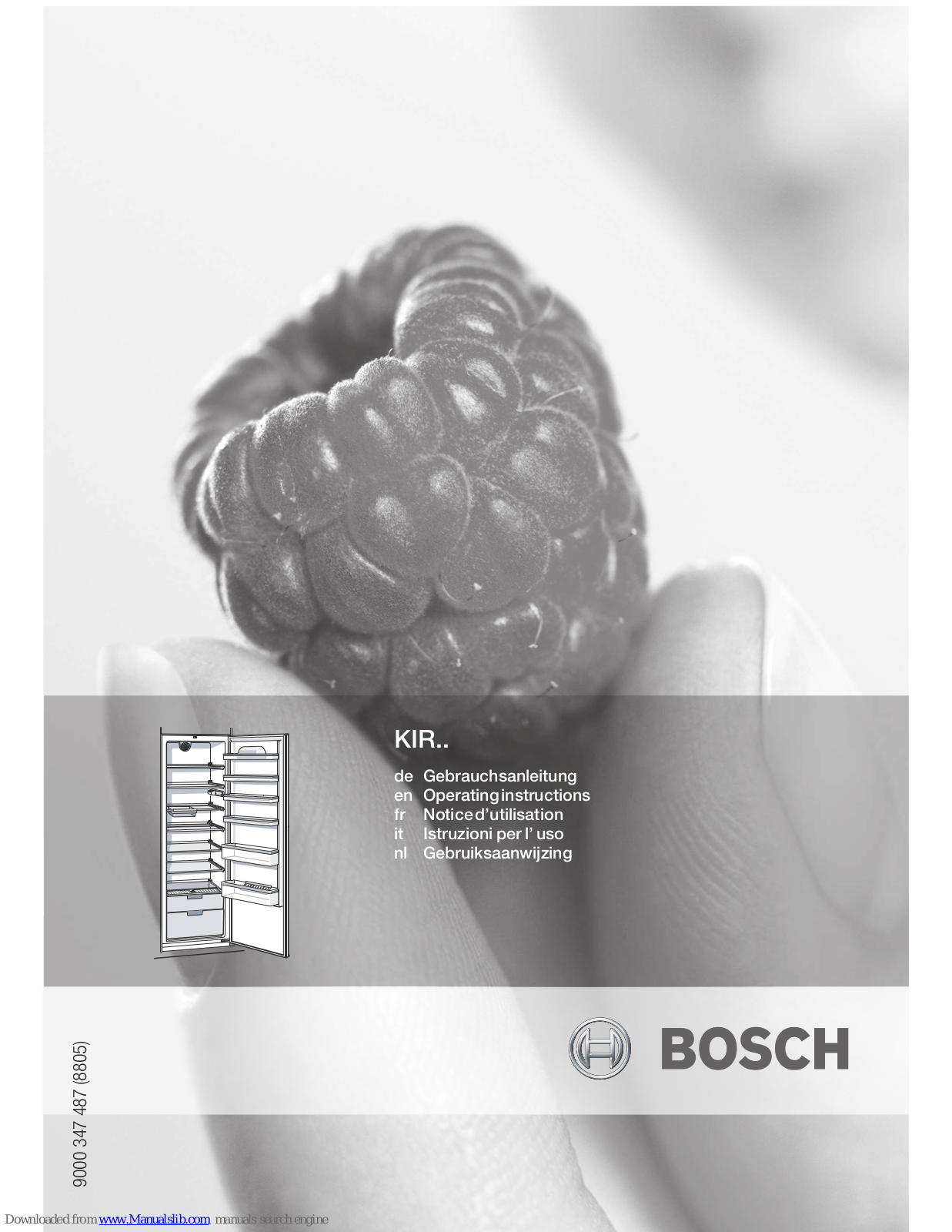 Bosch KIR38A55GB, KIR38A50 Operating Instructions Manual