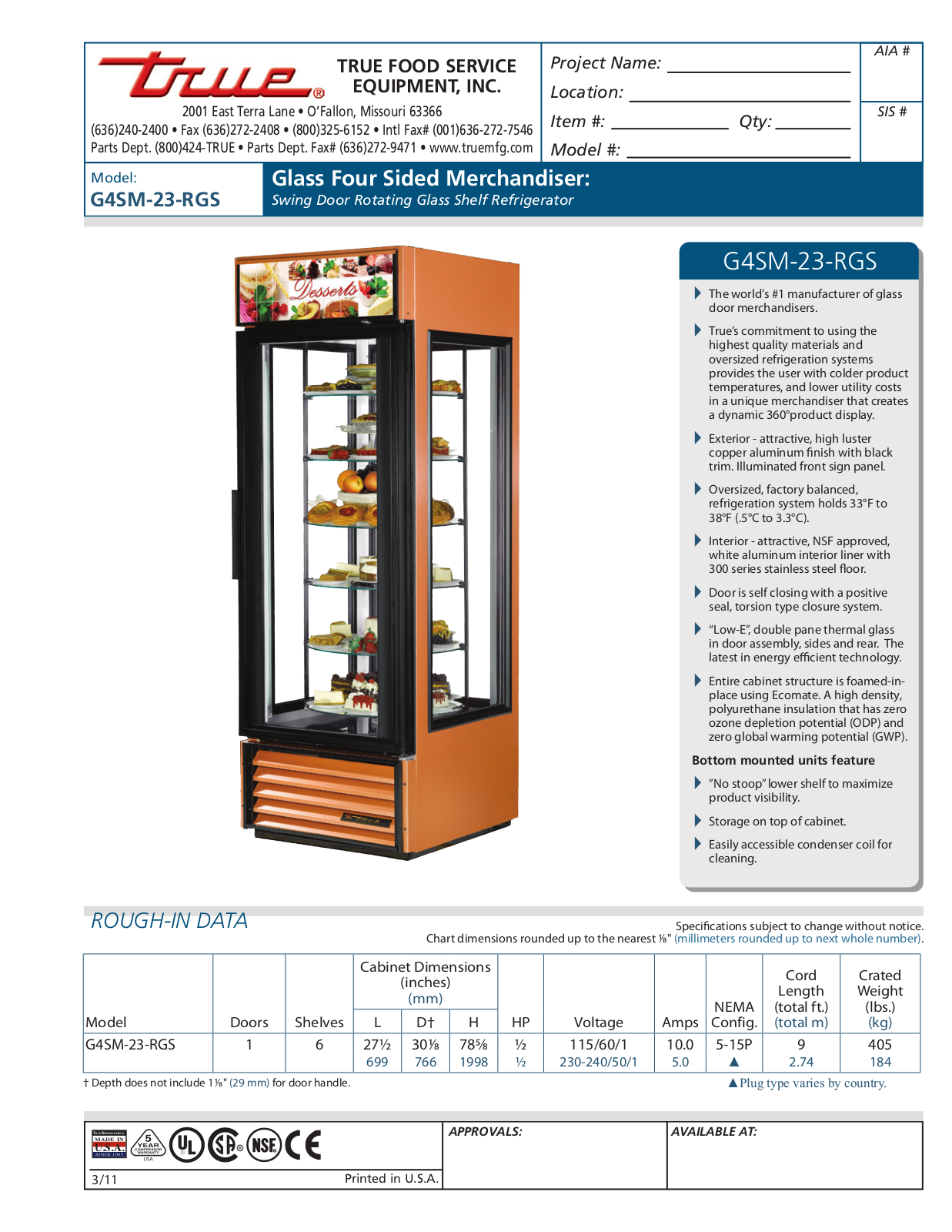 True G4SM-23-RGS User Manual