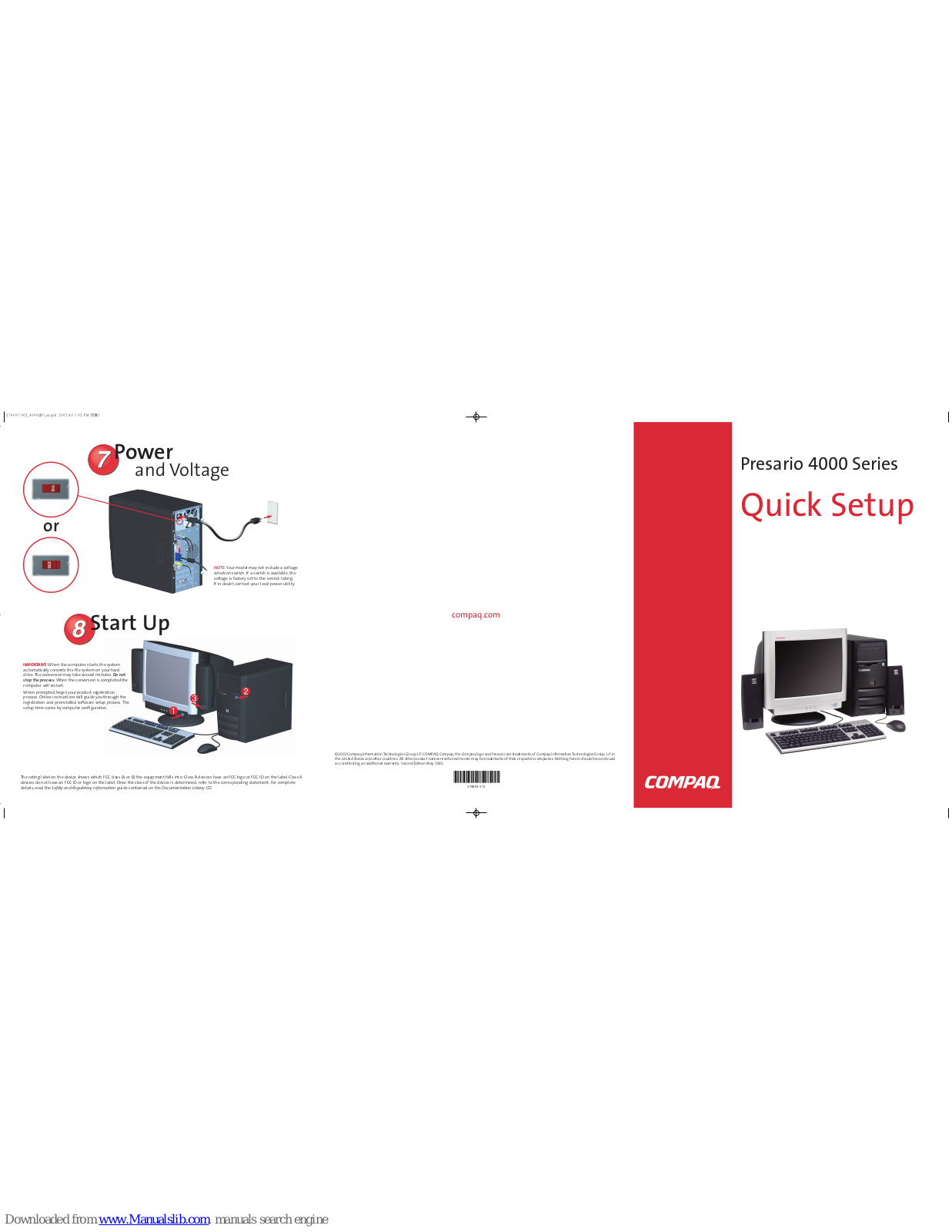 HP Presario 4415 Quick Setup Manual