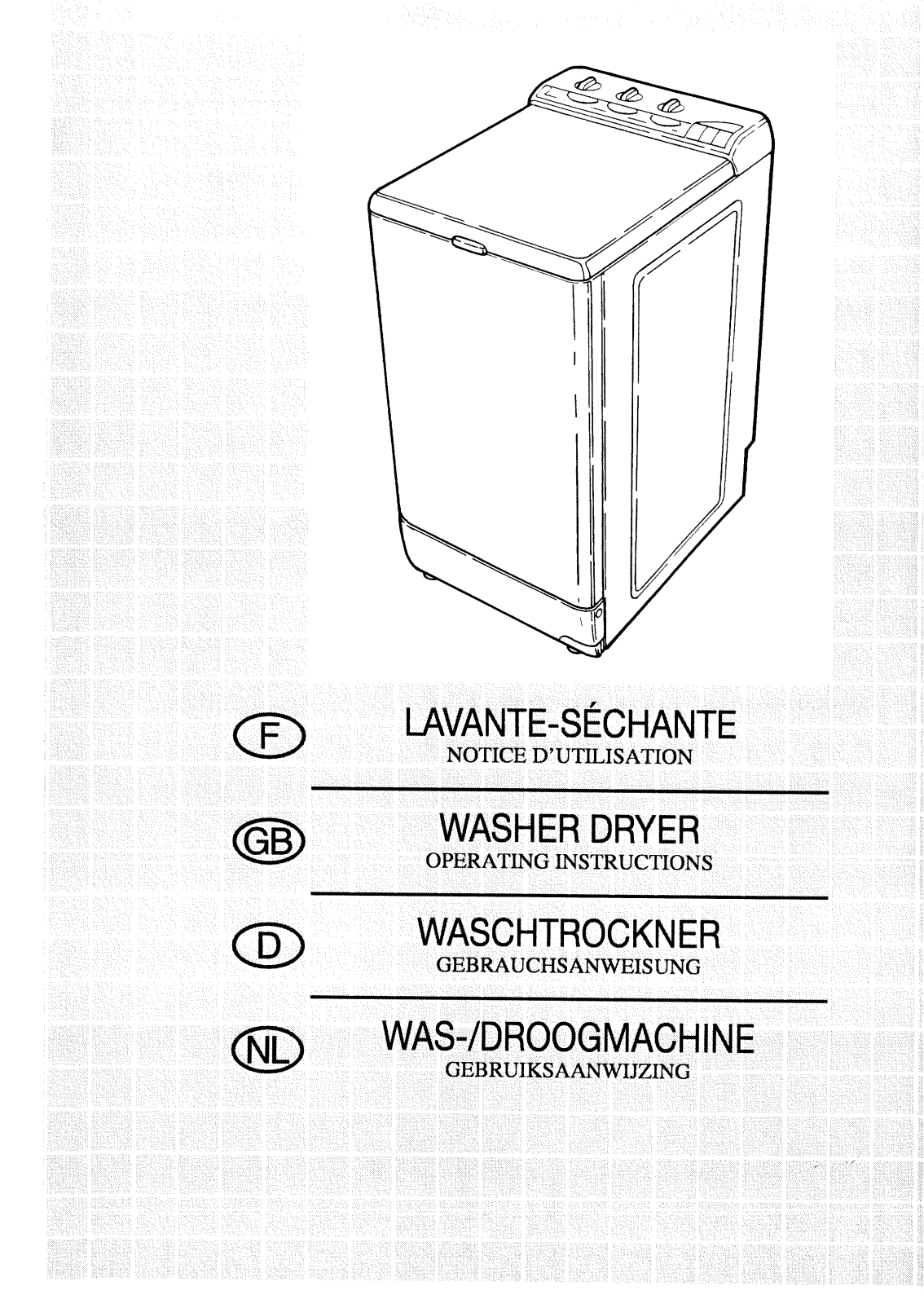 BRANDT WTD1251K, WTD1051K User Manual