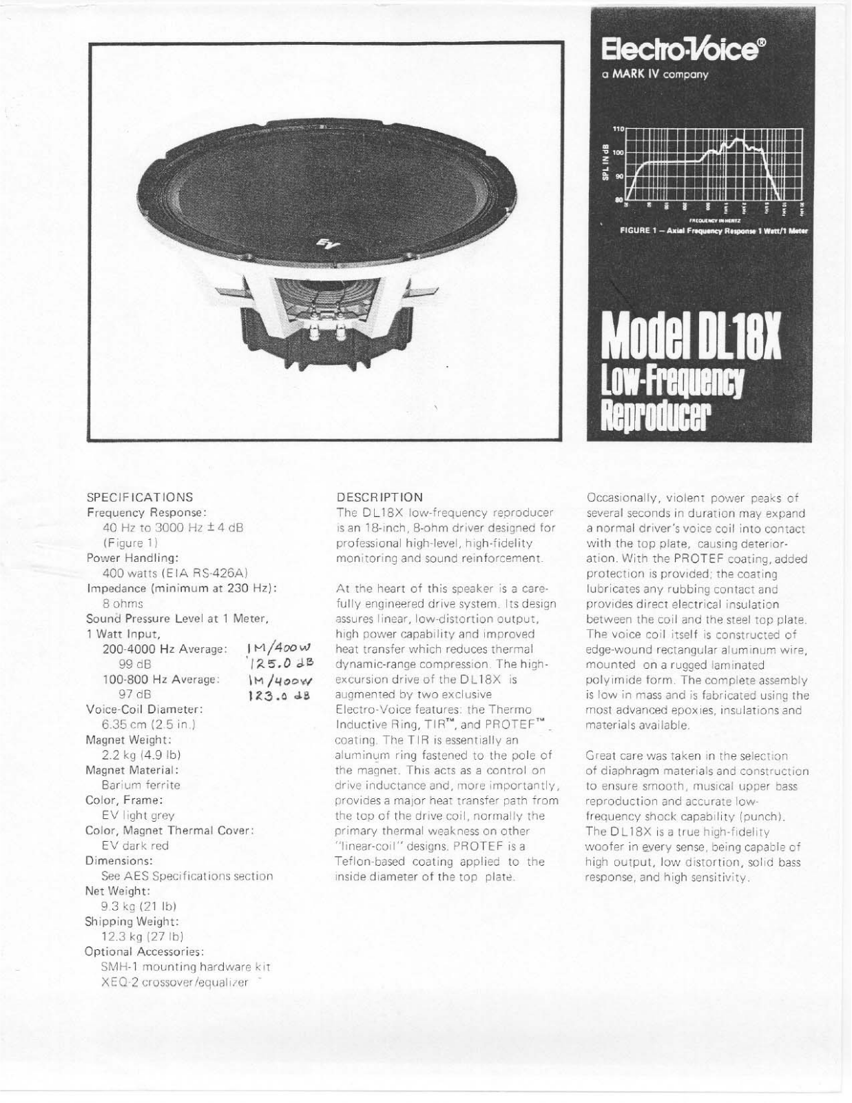 Electro-Voice DL18X User Manual