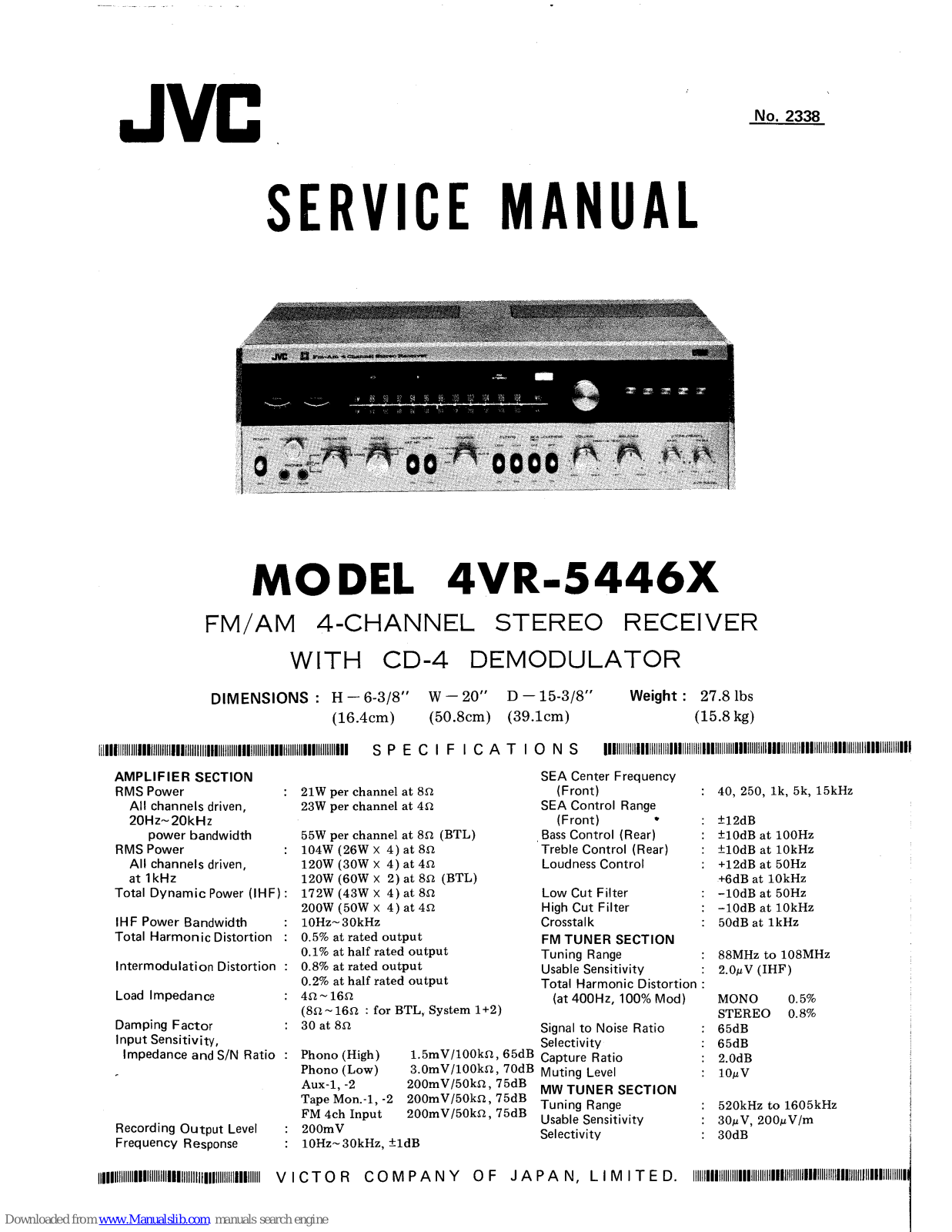 JVC $VR-5446X Service Manual