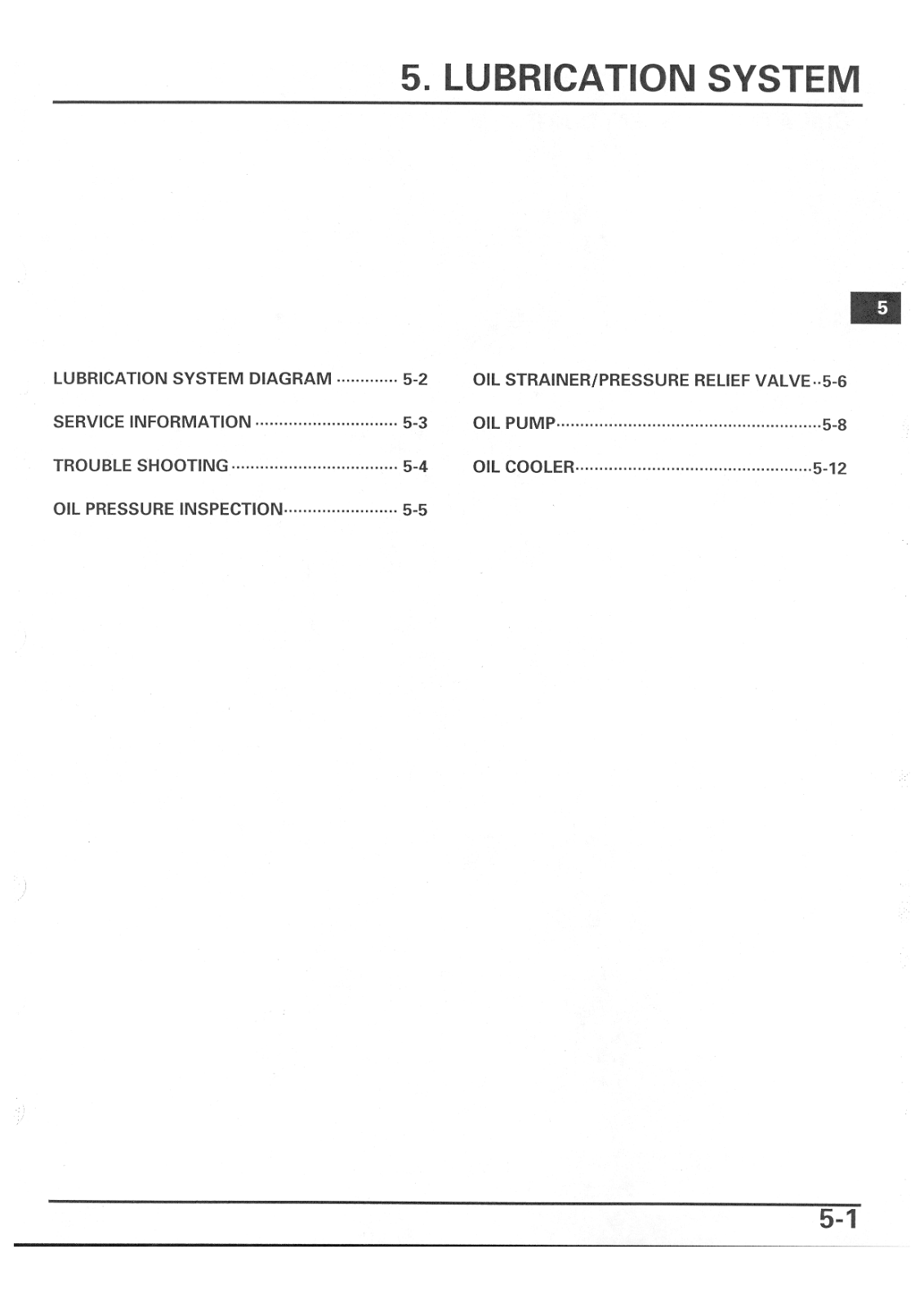 Honda CBR600RR '03 Service Manual Chapter 05 - Lubrication