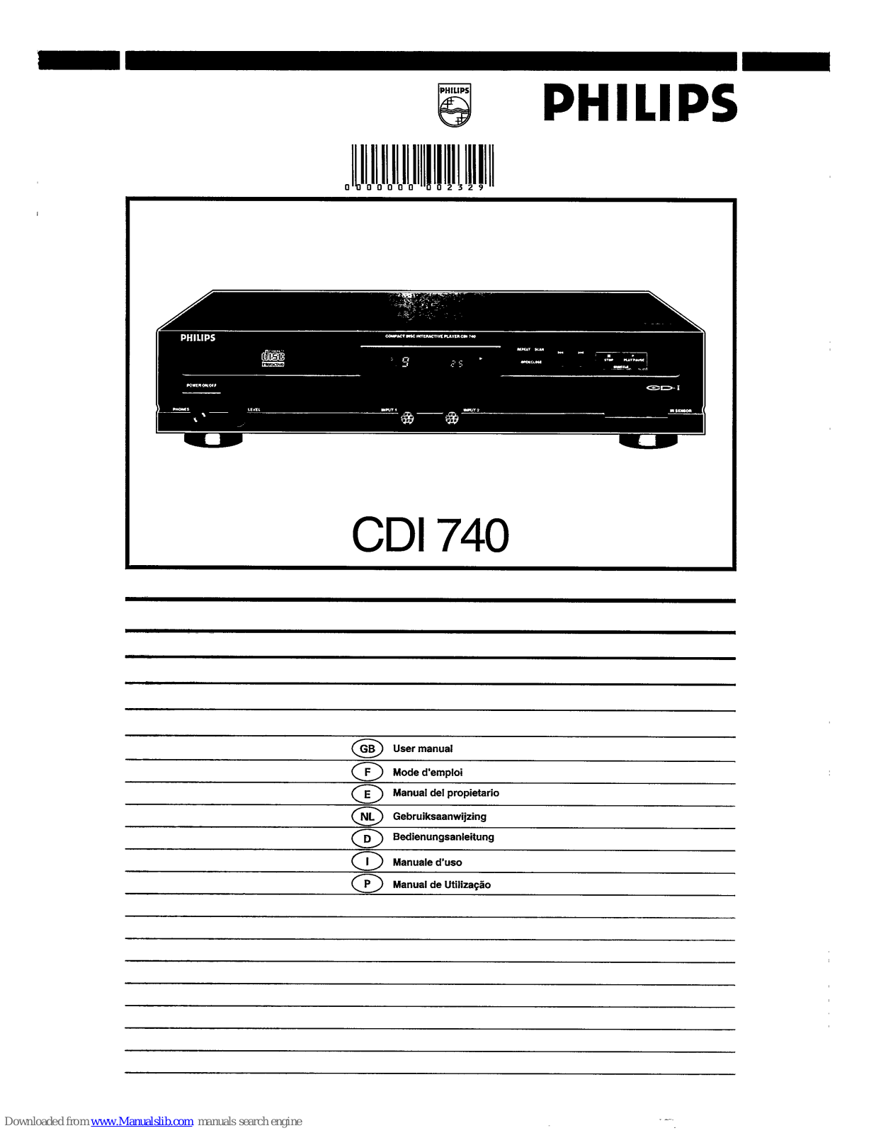 Philips CDI740 User Manual - ManualMachine.com