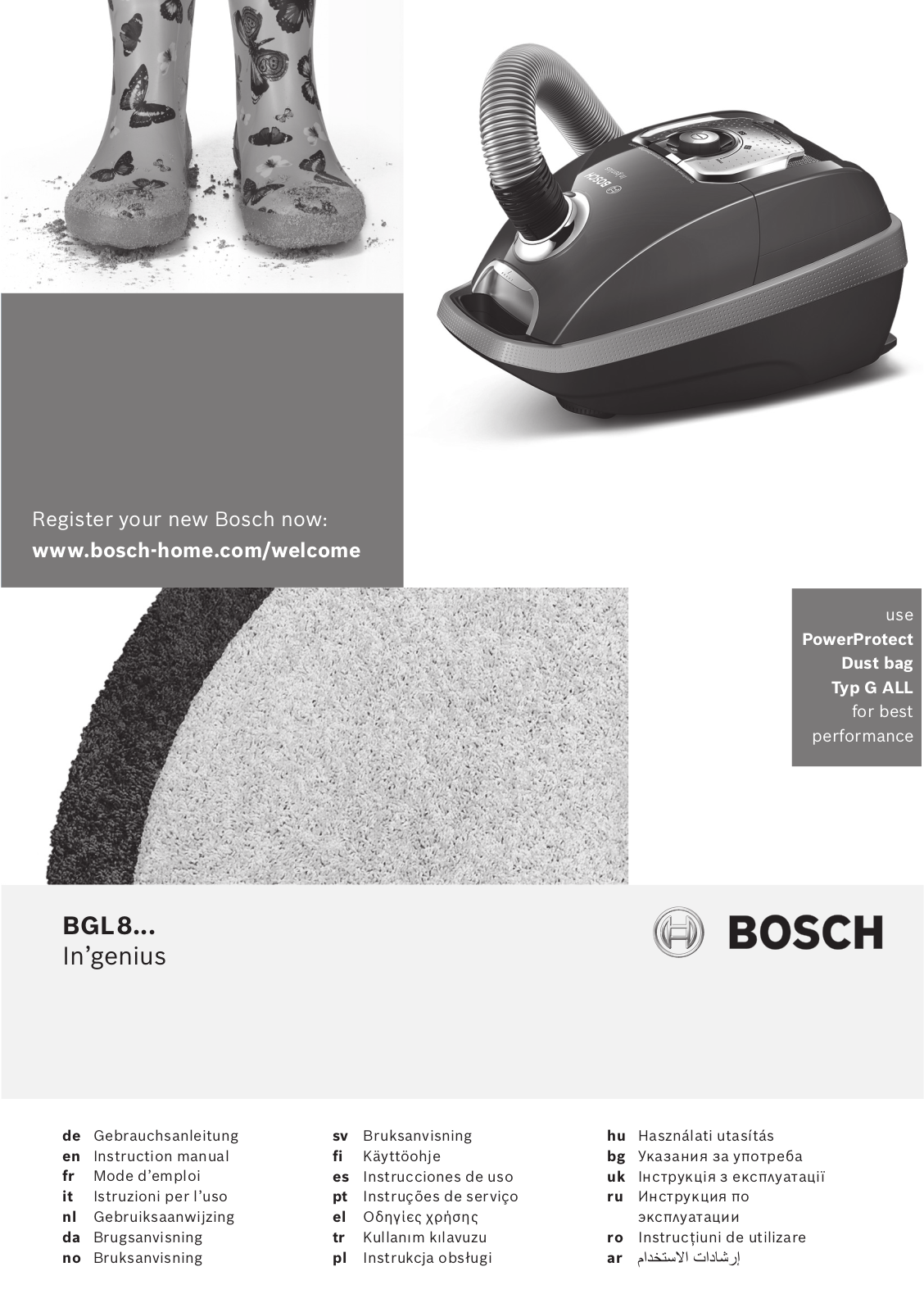 Bosch BGL8SIL59A, BGL8330T, BGL8SIL59D User Manual