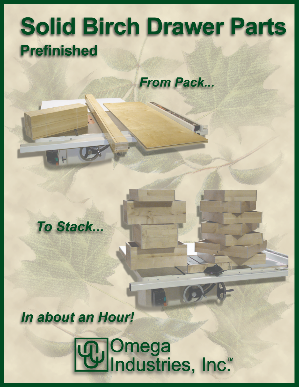 Omega Solid Birch Drawer User Manual - ManualMachine.com