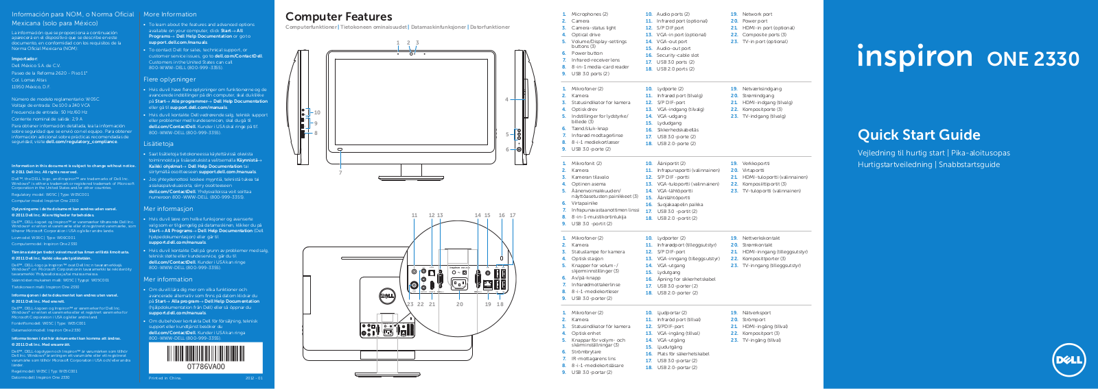 Dell Inspiron One 2330 User Manual