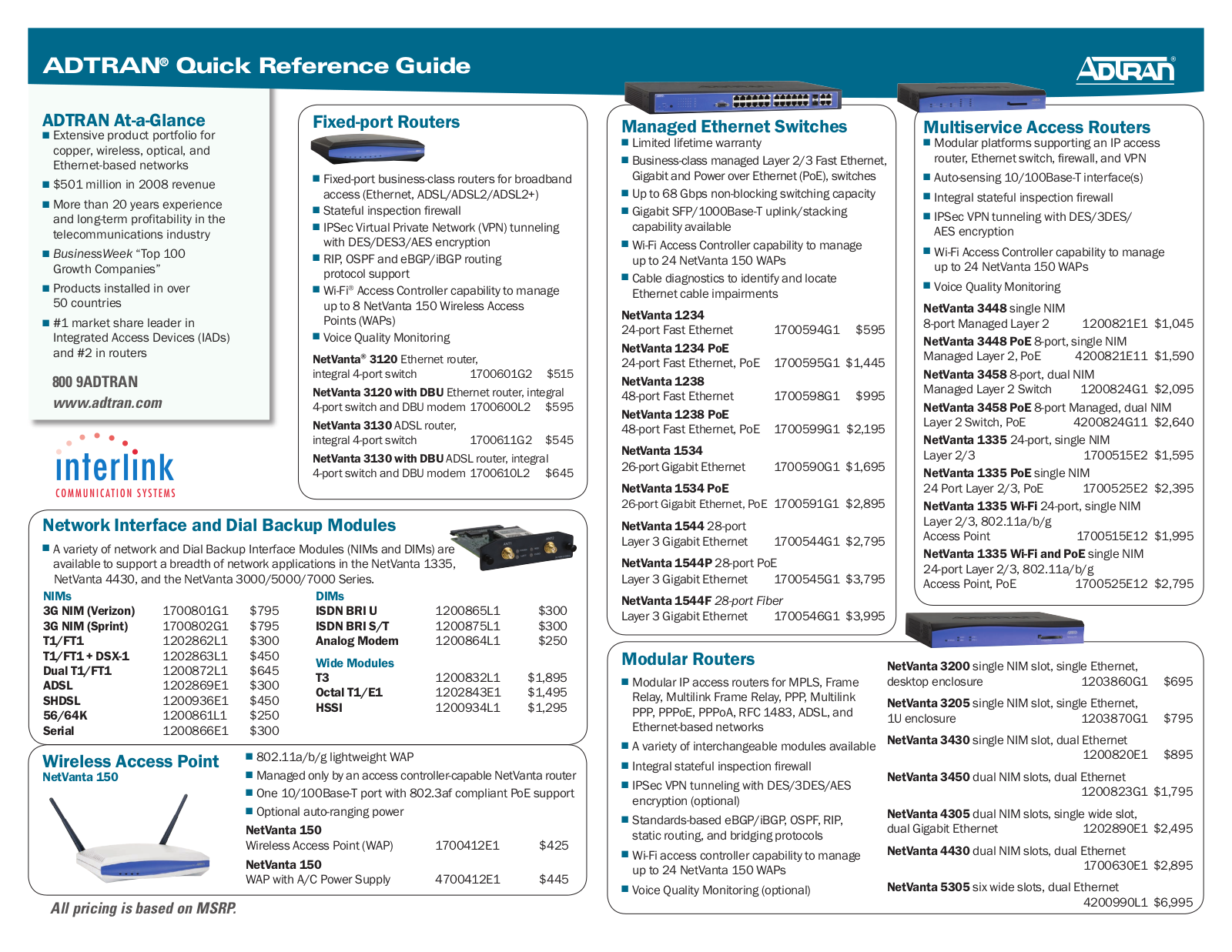 ADTRAN NETVANTA 3120 User Manual