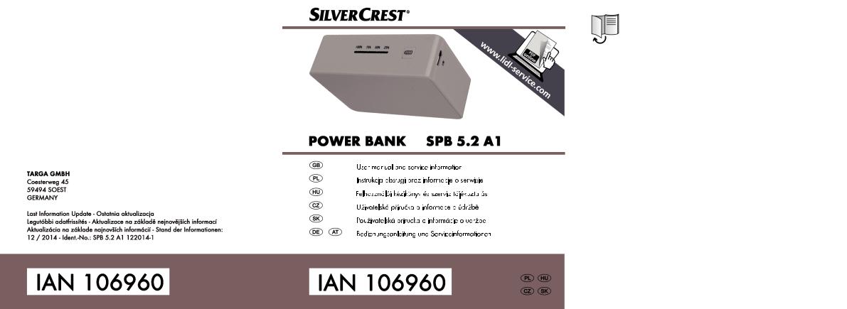Silvercrest SPB 5.2 A1 User Manual