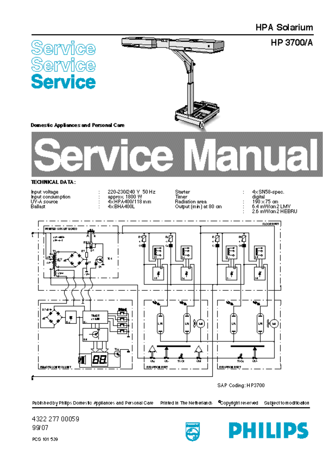 Philips HP3700A Service Manual