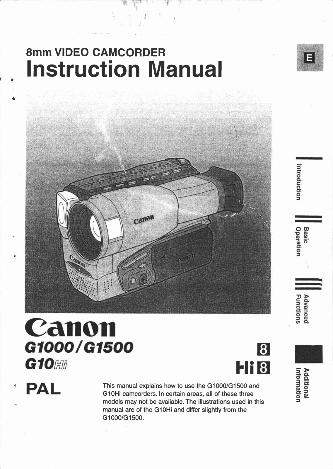 Canon G 1500, G10 HI User Manual