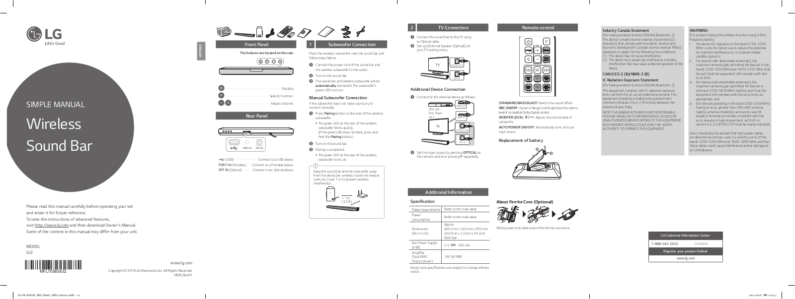 LG SJ2 User Guide