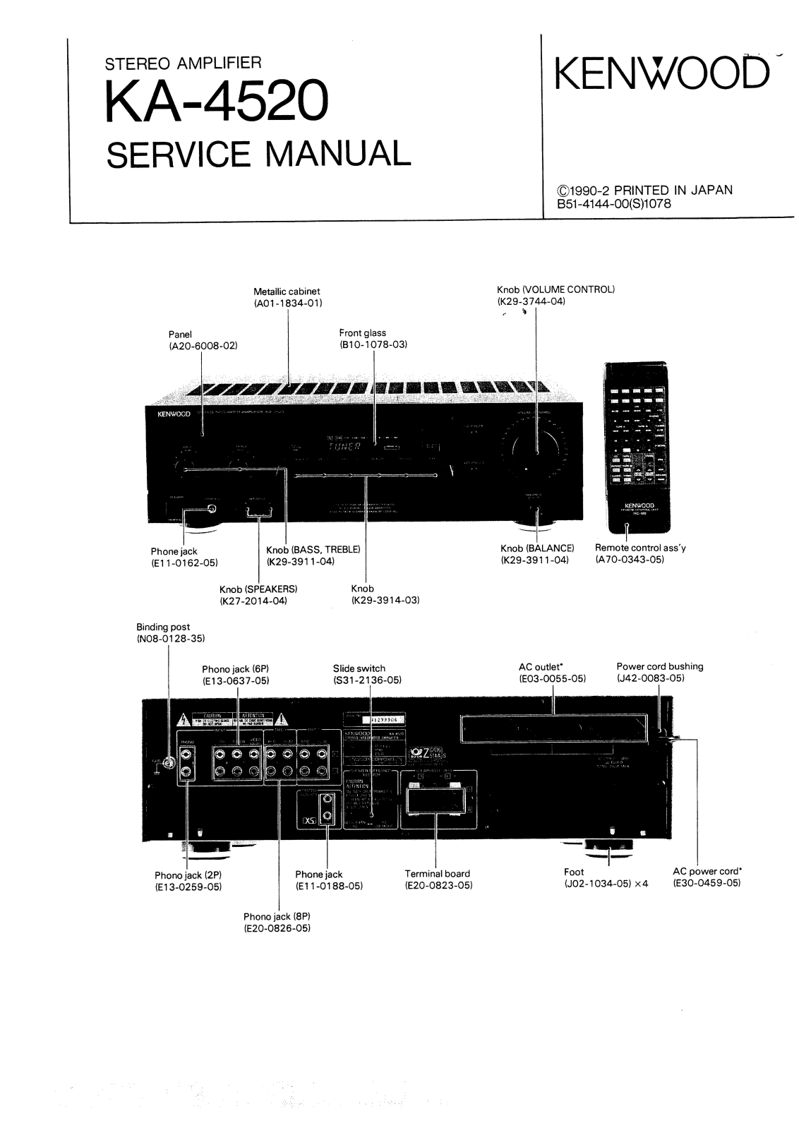 Kenwood KA-4520 Service manual