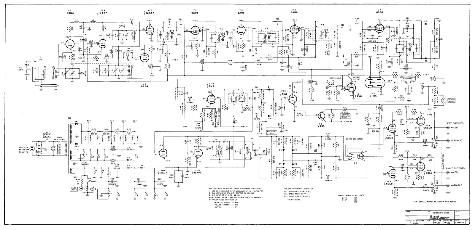 Mcintosh mcmr67 schematic