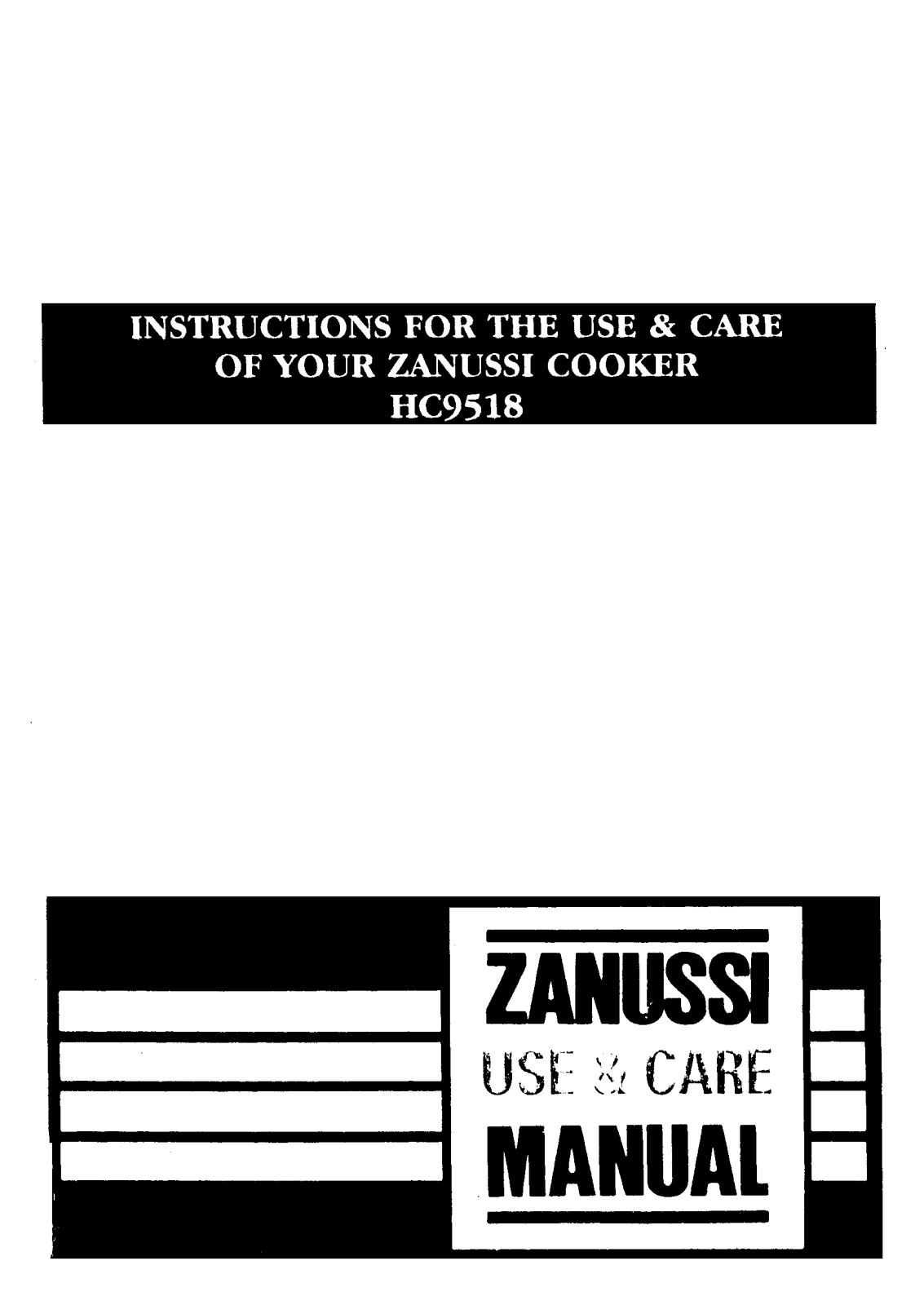 Zanussi HC9518 User Manual