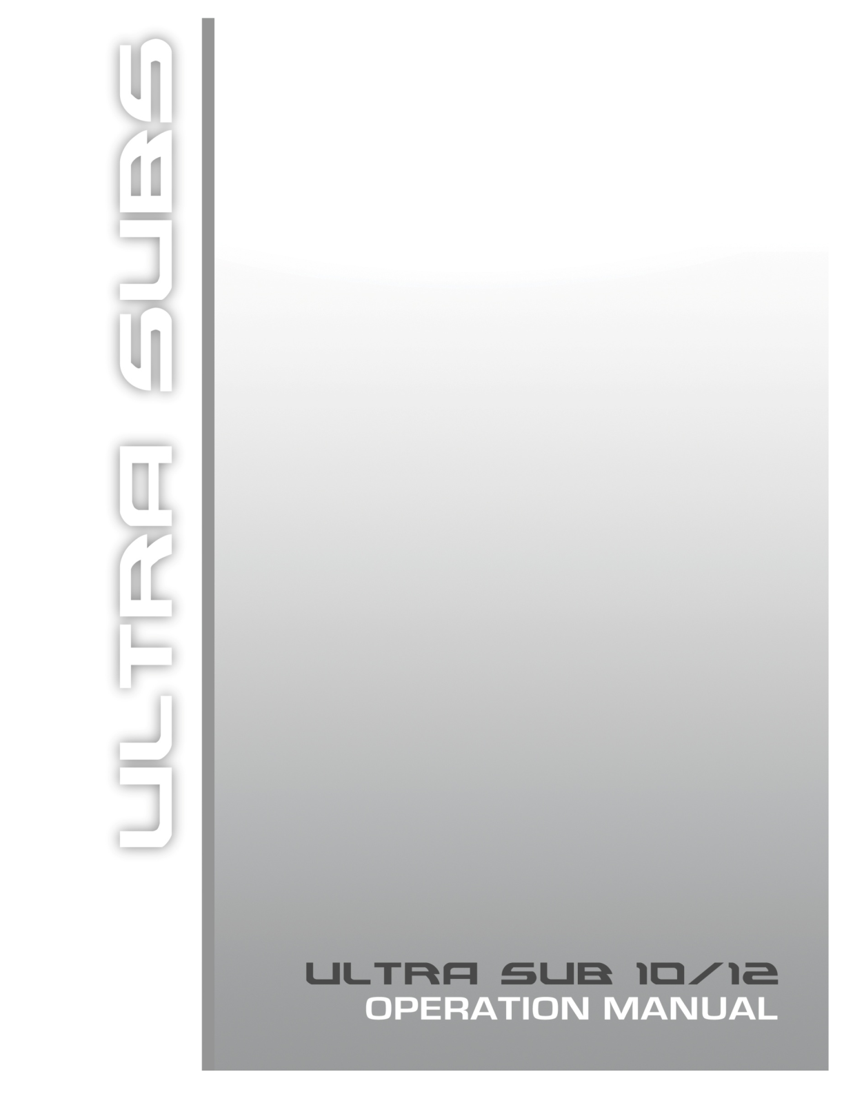 Emotiva Ultra Sub 10-12 User Manual