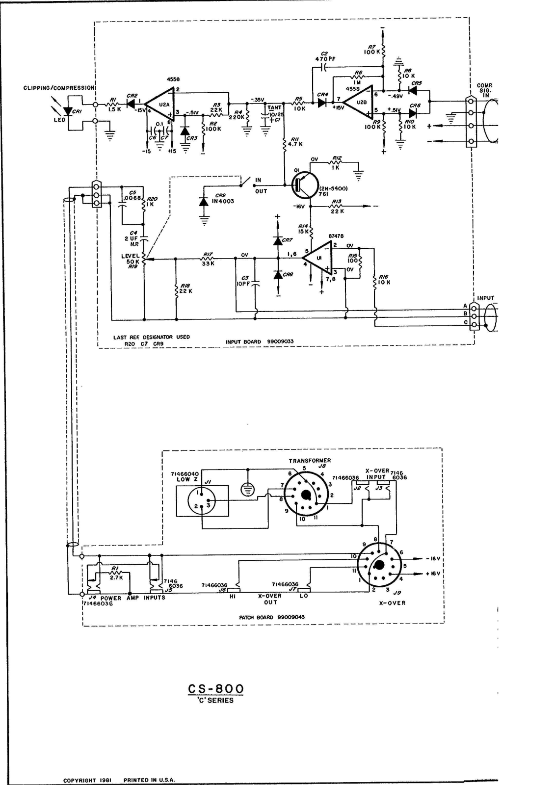 Peavey Electronics CS-800 Schematic