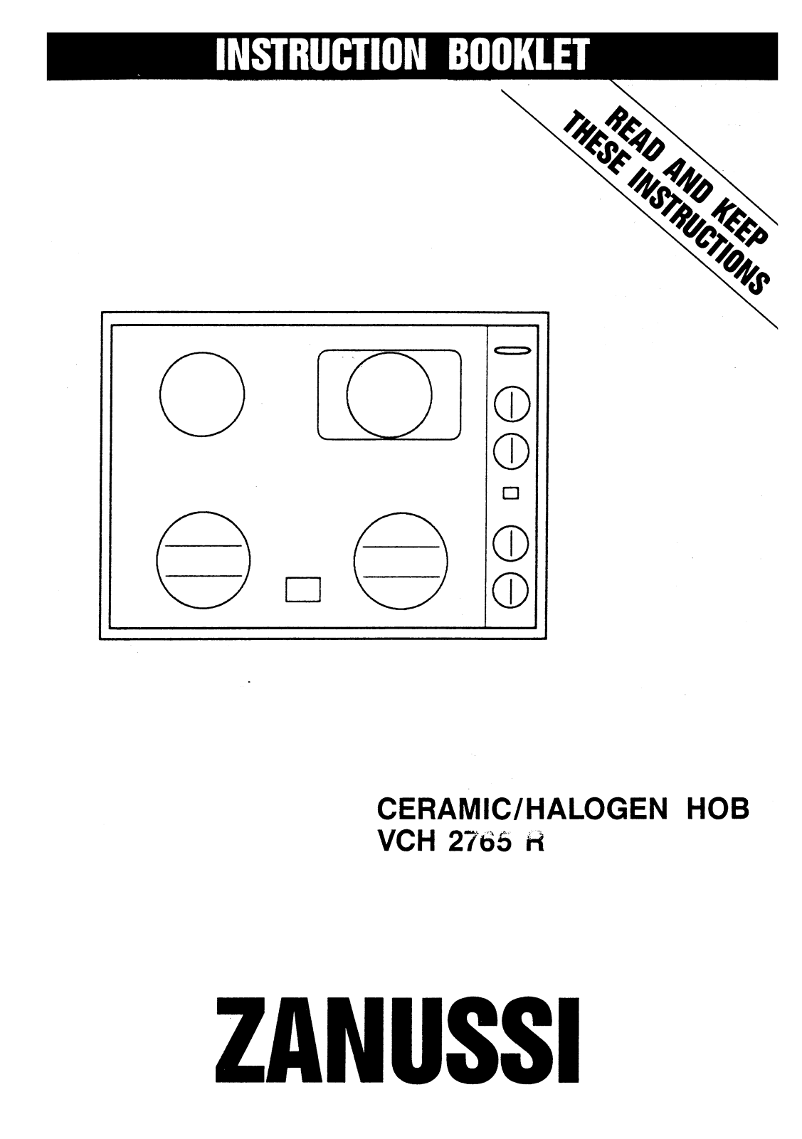 Zanussi VCH 2765 R Instruction Manual