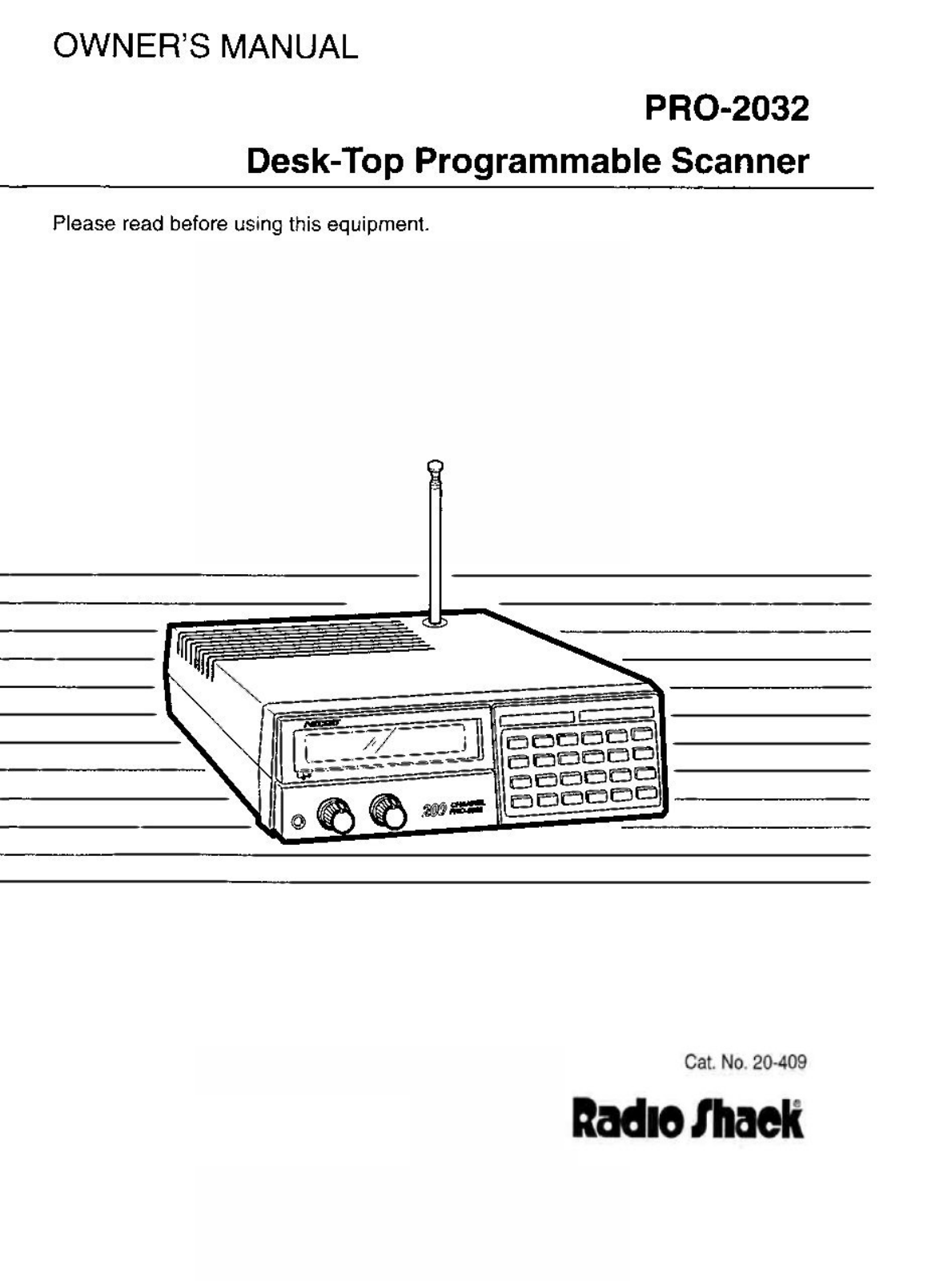 Radio Shack Pro-2032 User Manual