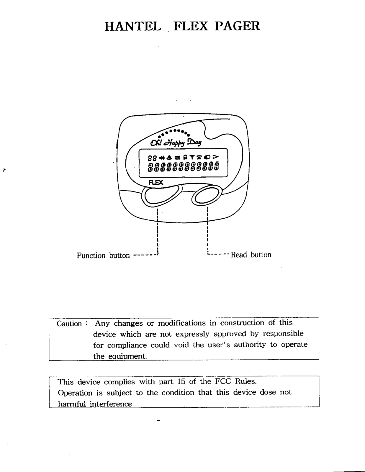 Hantel BFX7ECL1 Users Manual