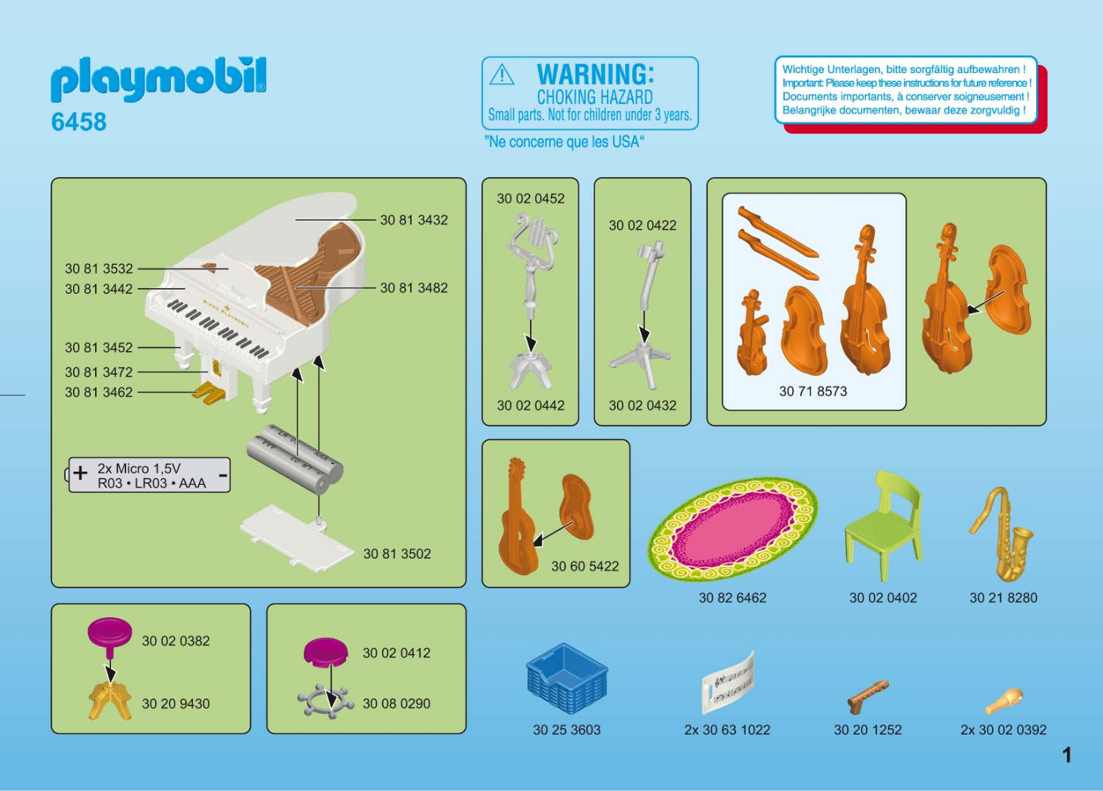 Playmobil 6458 Instructions