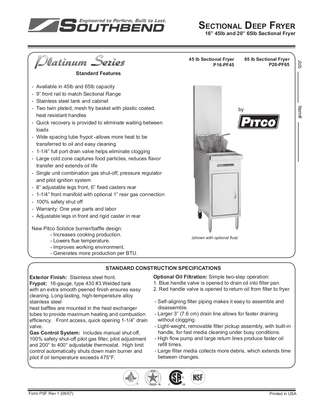 Southbend 65lb, 45lb User Manual