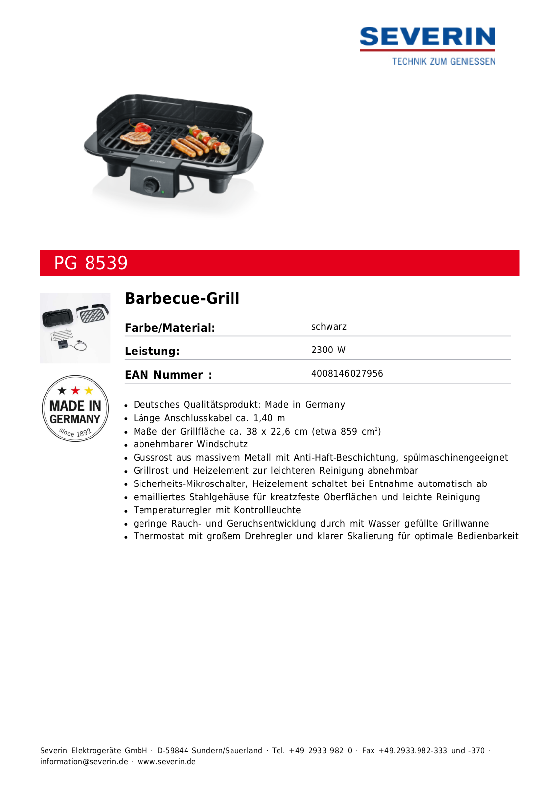 Severin PG 8539 User Manual - ManualMachine.com