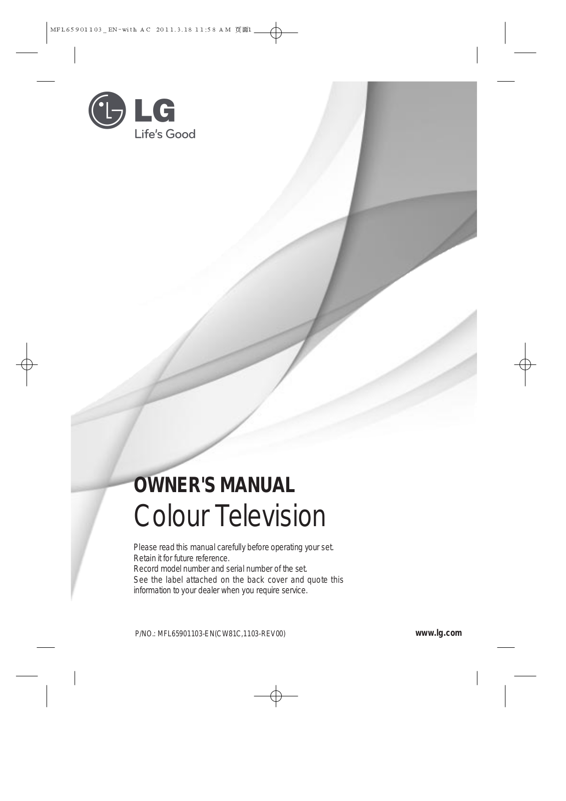 LG 21SB4AD Owner’s Manual