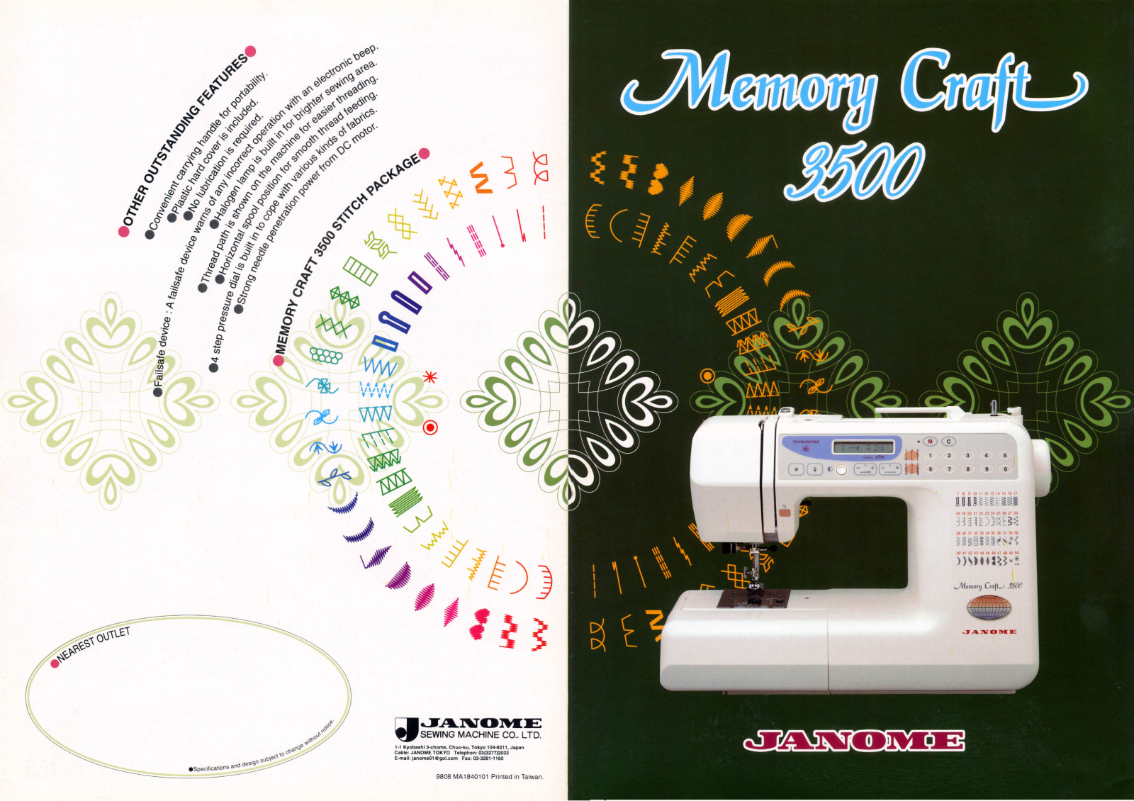 Janome MC 3500 User Manual