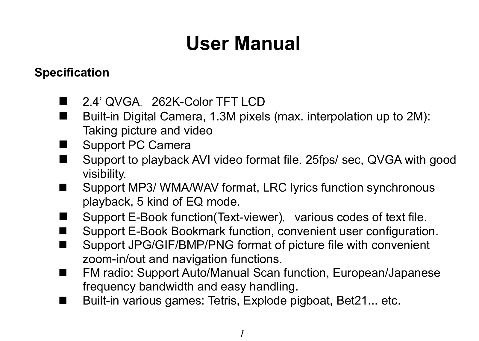 Neonumeric NPMP-F1 user Manual