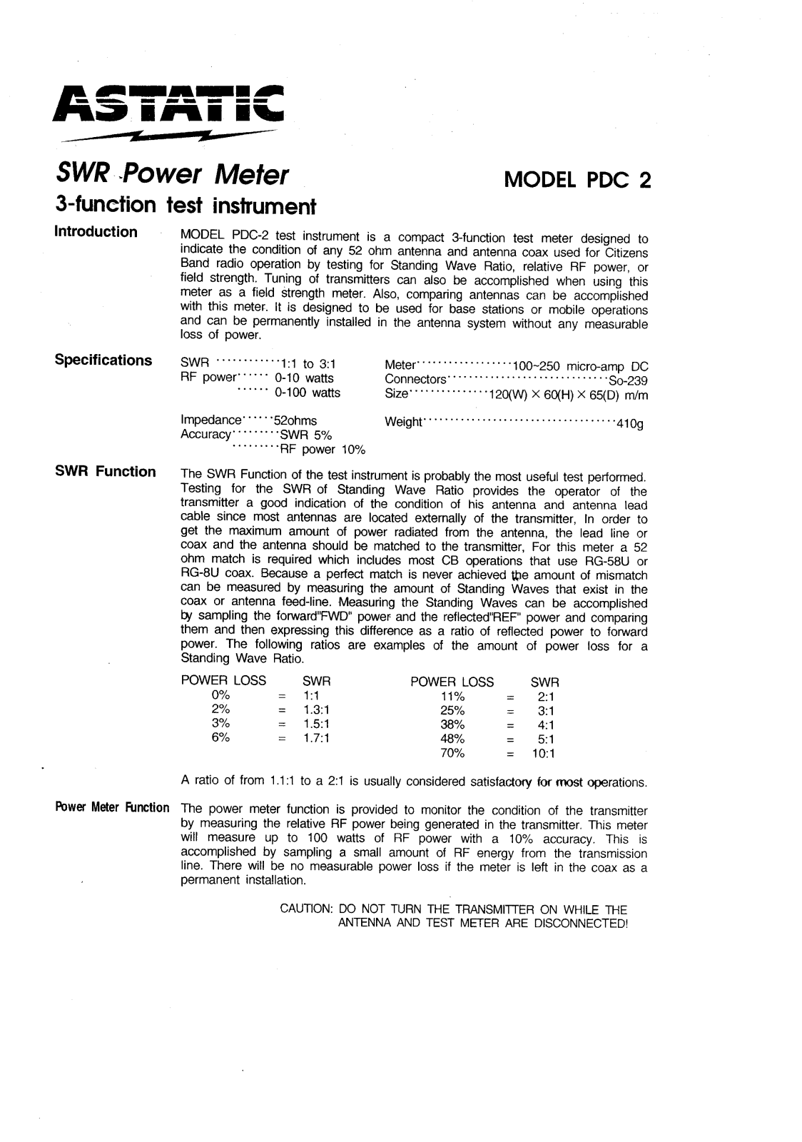 Astatic PDC-2 User guide - ManualMachine.com
